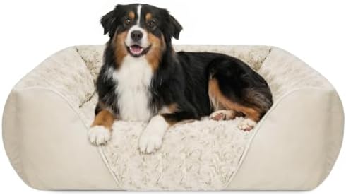 INVENHO X-Large Dog Bed Rectangle Washable Orthopedic Soft Calming Sleeping Durable Pet Cuddler with Anti-Slip Bottom by INVENHO