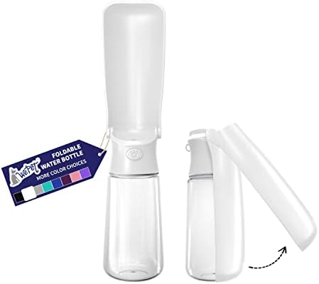 WePet Foldable Portable Dog Water Bottle Puppy Water Dispenser with Drinking Feeder, 19 OZ, High-Temperature Resistant Leak Proof for Pets Outdoor Walking, Hiking, Travel, Food Grade Plastic BPA Free by WePet