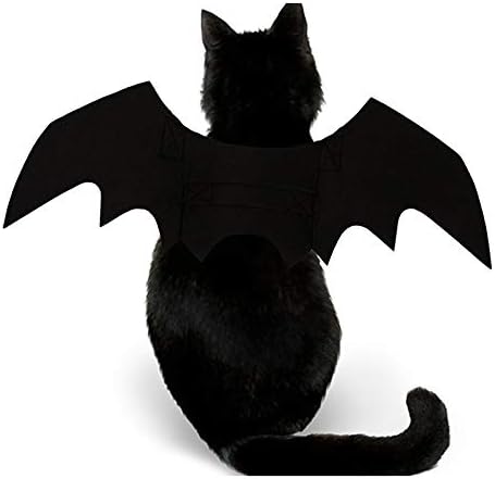 Pet Cat Bat Wings for Halloween Party Decoration, Puppy Collar Leads Cosplay Bat Costume,Cute Puppy Cat Dress Up Accessories - Image 2
