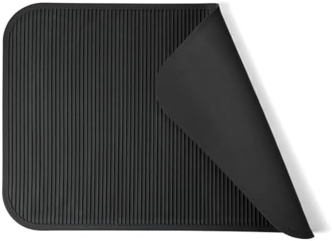 Pet Grooming Table Non-Slip Mat - Padded Mat for at-Home Grooming Dogs and Cats,Bathing Mat for Pets, Diameter：57cm/22.44inch (Black, 57cm/22.44inch) by Phenfor