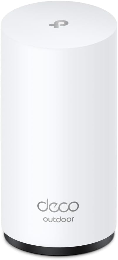 TP-Link Deco 7 Outdoor BE65 BE11000 Tri-Band Wi-Fi 7 Mesh Extender | Up to 3,000 sq.ft, 2 * 2.5G PoE+ Ports, IP65 Waterproof | Multiple Mount Options | 6 GHz, MLO, Homeshield, 320 MHz, AI-Roaming by Unknown