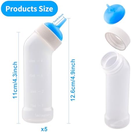 Pet Nursing Bottle for Newborn Animals,Kitten Bottle Feeding Kit Silicone Nipple for Kittens Puppys Rabbits Squirrel (Blue, Medium) - Image 2