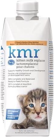 PetAg KMR Kitten Milk Replacer Liquid - 16 oz - Ready-to-Feed Formula with Vitamins for Newborn Kittens to 1 Year - Easy to Digest by PetAg