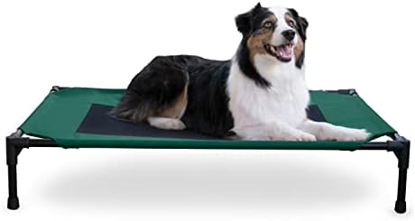 K&H Outdoor Elevated Dog Bed for Medium & Large Pets, Green, Large 42x30in by KHPetProducts