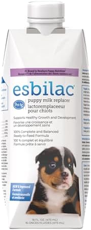 PetAg Esbilac Puppy Milk Replacer Liquid - 16 oz - Resealable, Ready-to-Feed Formula with Vitamins for Newborn Puppies to 1 year - Easy to Digest - Storable & Portable by PetAg