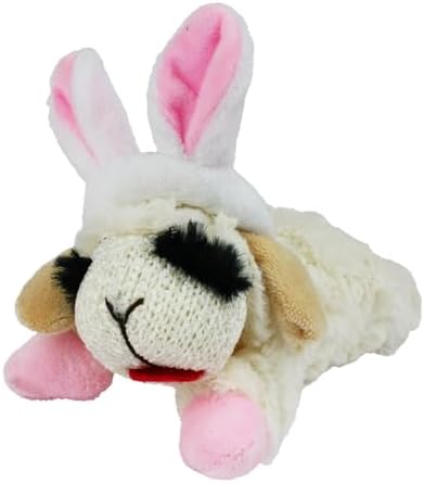 Multipet Lamb Chop Dog Plush Toy with Easter Bunny Ears by Multipet