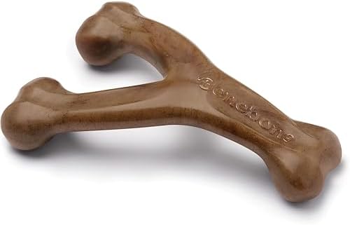 Benebone Wishbone Dog Chew Toy for Aggressive Chewers, Real Bacon, Large by Benebone