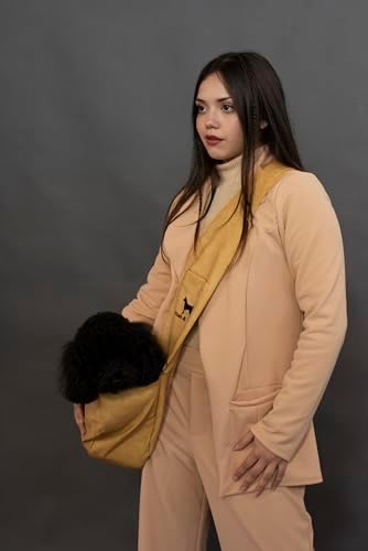 Noah & Paw Dog Sling Carrier for Small Dogs 3-10lb, Dog Sling for Small Dogs and Cats, Dog Carrier with Adjustable Padded Strap, Vegan Leather Lined with Fur, 3X Safety Features, Machine Washable - Image 7