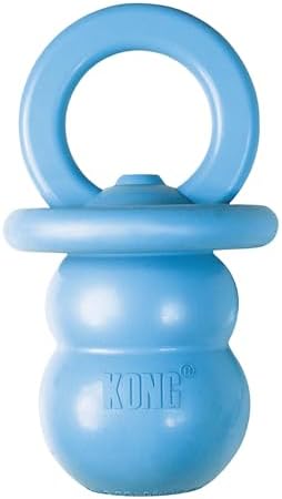 KONG Puppy Binkie, Natural Rubber Teething Toy, for Small Puppies, Blue by KONG
