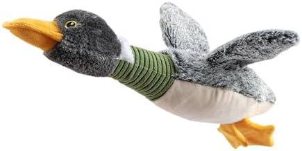Best Pet Supplies Interactive Squeaky Dog Chew Toy, Ideal Dog Toys for Chewers, Small, Medium & Large Dogs, and Fetch Lovers - Mallard Duck Wing (Gray), Large by BestPetSuppliesLLC