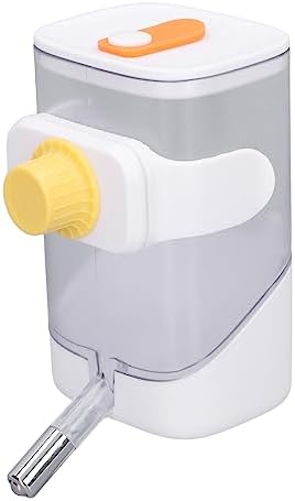 23.67oz Pet Water Feeder Bottle,Stainless Steel Cage Hanging Water Dispenser for Dogs,Cats,Hamsters,Rabbits (White) by Keenso