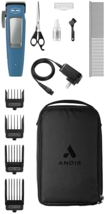 Andis 561125 Dr. Pol Easy Clip Cordless II Clipper Kit, Titanium, Blue - Image 2