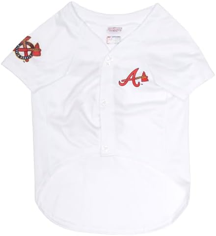 Official MLB Atlanta Braves Pet Jersey for Dogs & Cats, Size Medium - Stylish Baseball Jersey for Your Furry Fan- Show Off Team Spirit with The Perfect Fan Apparel Gear for Pet, Dog & Cat - Image 2