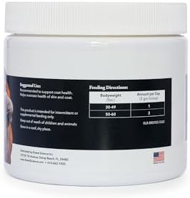 Skin and Coat Supplement Powder for Medium Dogs- Anti Allergy Treatment and Itching Relief - with Vitamins A, E and Biotin - Care Products and Shedding Control Supplements for Itchy Pets - Image 5