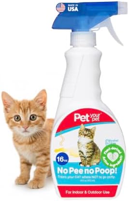 Cat Potty Training Spray No Pee No Poop, 16 Fl Oz by PETYOURPET