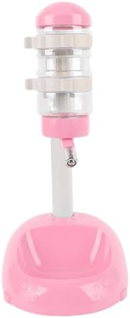 Pet Standing Water Dispenser, Adjustable Height Dog Water Bottle, with Food Feeder Bowl for Small Dogs Cats (Pink) - Image 3