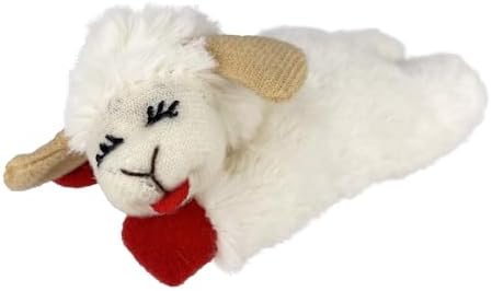 Multipet Lamb Chop Cat Plush Toy w/Catnip - Small Cat Chew Toy by Multipet