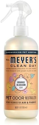 MRS. MEYER'S CLEAN DAY Pet Odor Neutralizer, Orange Blossom Scent, 12 Fl Oz (Pack of 6) by MrsMeyers