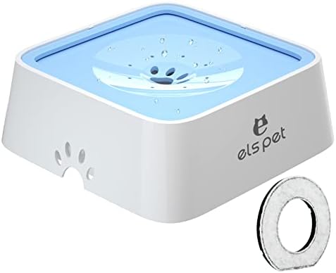 ELS PET Dog Water Bowl 2L, No Spill, Activated Carbon Filter for Dog & Cat by ELSPET
