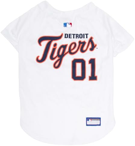 Official MLB Detroit Tigers Pet Jersey for Dogs & Cats, Size X-Small - Stylish Baseball Jersey for Your Furry Fan- Show Off Team Spirit with The Perfect Fan Apparel Gear for Pet, Dog & Cat by PETSFIRST