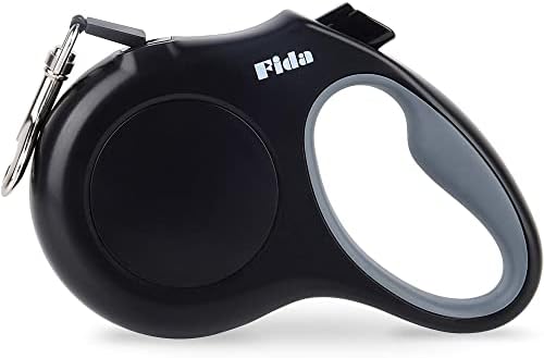 Fida Retractable Dog Leash, 16 ft Dog Walking Leash for Small Dogs up to 26 lbs, 360° Tangle Free, Black by Fida