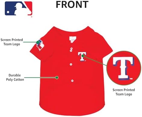 Official MLB Texas Rangers Pet Jersey for Dogs & Cats, Size Small - Stylish Baseball Jersey for Your Furry Fan- Show Off Team Spirit with The Perfect Fan Apparel Gear for Pet, Dog & Cat - Image 6