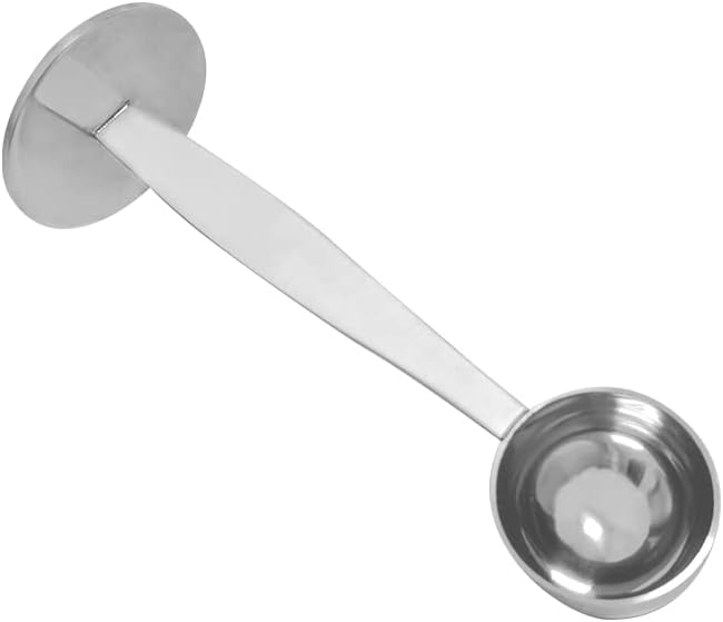 2-in-1 Coffee Scoops, 304 Stainless Steel Tablespoon Measure Spoon, with Pressed Bottom for Coffee Bean Press Coffee Grinding Pressing（Silver15 ml） - Image 6