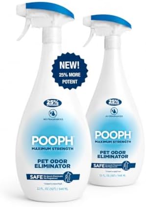 POOPH Plus Maximum Strength Pet Odor Eliminator Spray, 32 oz - Pack of 2 by Pooph