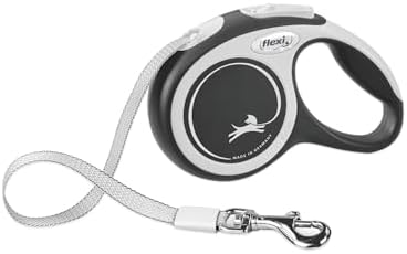 FLEXI® Comfort Tape Retractable Dog Leash, Medium, 16 ft - Grey/Black by Flexi