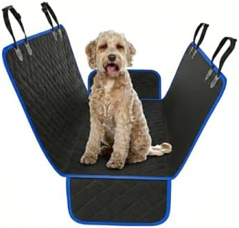 Active Pets Blue Standard Dog Car Hammock Back Seat Cover, Waterproof Backseat Cover Protector for Truck Bench Rear of Sedans or SUVs, Essential Pet Supplies Vacuum or Wipe Clean, Machine Washable by ActivePets