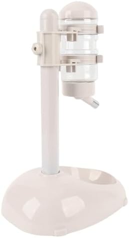 Pet Standing Water Dispenser, Adjustable Height Dog Water Bottle, with Food Feeder Bowl for Small Dogs Cats (Beige) - Image 3