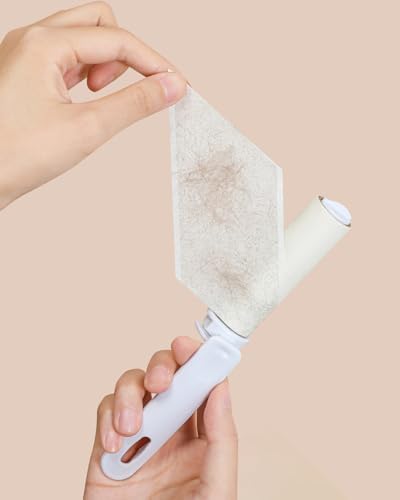 Travel Lint Roller Mini Refillable On the Go Lint Roller with Cover and 4 Refills Total 150 Extra Sticky Sheets for Pet Hair Lint Remover for Clothes (White) - Image 6