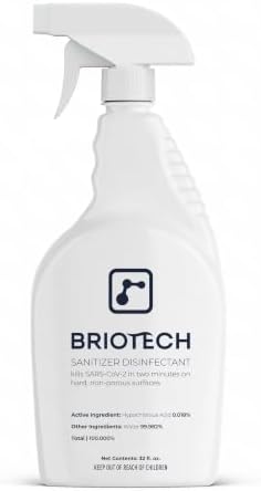 BRIOTECH Sanitizer Disinfectant, Hypochlorous Acid, 32 oz by BRIOTECHUSA