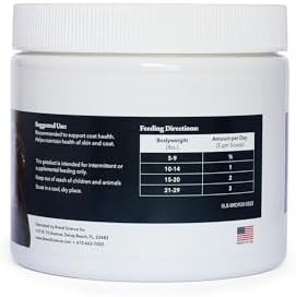 Skin and Coat Supplement Powder for Small Dogs- Anti Allergy Treatment and Itching Relief- with Vitamins A, E and Biotin - Care Products and Shedding Control Supplements for Itchy Pets - Image 4