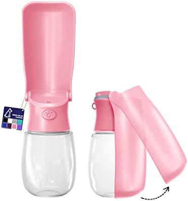 WePet Foldable Portable Dog Water Bottle Puppy Water Dispenser with Drinking Feeder, 12 OZ, High-Temperature Resistant Leak Proof for Pets Outdoor Walking, Hiking, Travel, Food Grade Plastic BPA Free by WePet