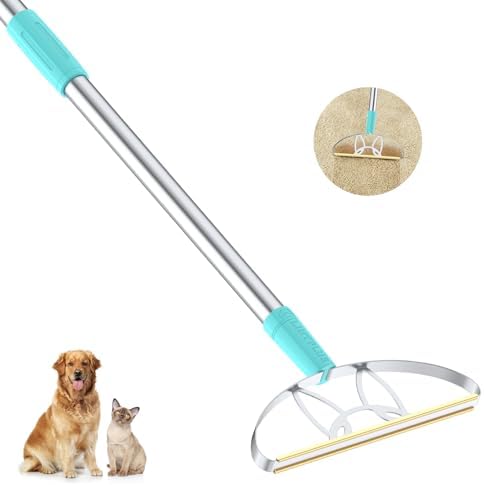 63“Ultra Long Carpet Rake by LINTPLUS-Heavy Duty Carpet Scraper & Pet Hair Remover for Deep Cleaning, Efficient Dog Hair Remover for Carpets,Rugs,Furniture-Durable Carpet Rake for Home Use by LINTPLUS