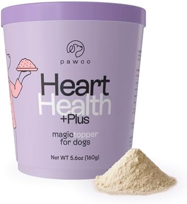 PawCo Dog Food Toppers for Picky Eaters, Heart Health – Supports Heart Function & Energy – Functional Dog Food Flavor Enhancer with Pumpkin, Carrots, & Taurine for Dogs – Magic Topper – 5.6oz by Pawco