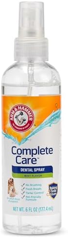 Arm & Hammer Complete Care Dog Dental Spray, Mint Flavor, Brushless Dog Breath Freshener with Baking Soda and Calcium for Tooth Enamel Support, Fluoride-Free, 6 Fl Oz (Pack of 12) by ArmHammer