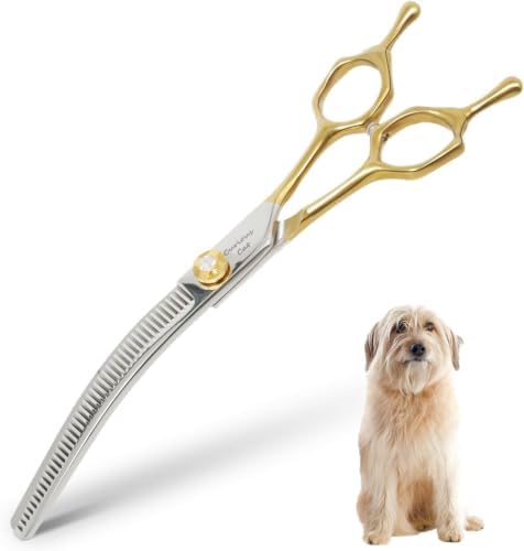 Dog Grooming Scissors,7.0'' Pet Curved Thinning Shears by CITYWISH
