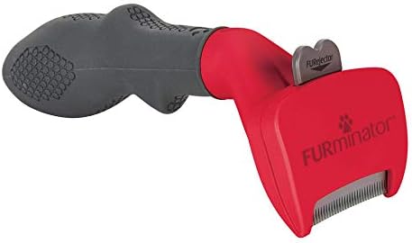 FURminator Dog deShedding Tool, Undercoat deShedding Brush For Small Dogs, Red by FURminator