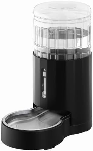 CZPET 5L Gravity Water Bowl Dispenser for Cats and Dogs (Black) by CZPET