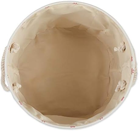 Bone Dry Pet Storage Collection Paw and Bone Print, Medium Round, 12x15x15, Rose - Image 3