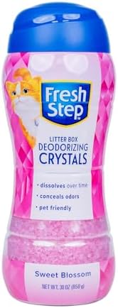 Fresh Step Cat Litter Crystals Deodorizer, Sweet Blossom Scent, 30 Ounce (Pack of 10) by FreshStep