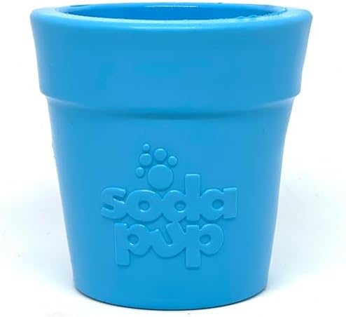 SodaPup Flower Pot – Durable Dog Treat Dispenser & Chew Toy Made in USA from Non-Toxic, Pet Safe, Food Safe Rubber Material for Mental Stimulation, Problem Chewing, Calming Nerves, & More by SodaPup
