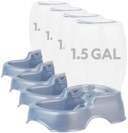 Petmate Pet Cafe Cat and Dog Water Dispenser, Blue, 1.5 GAL (Pack of 4) by Petmate