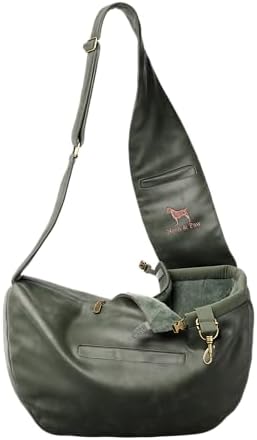 Noah & Paw Dog Sling Carrier for Small Dogs 5-18lb, Dog Sling for Small Dogs and Cats, Dog Carrier with Adjustable Padded Strap, Vegan Denim Lined with Fur, 3X Safety Features, Machine Washable by NoahPaw
