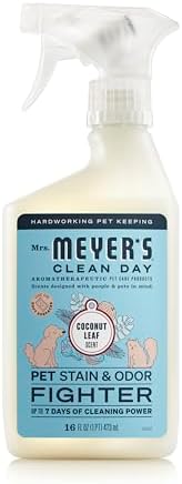 Mrs. MEYER'S CLEAN DAY Pet Stain & Odor Fighter, Coconut Leaf Scent, 16 Fl Oz (Pack of 6) by MrsMeyers