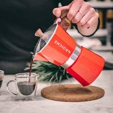 GROSCHE Milano 6 Espresso Cup, 9.3 oz Red Stovetop Espresso Maker - Italian Moka Pot | Cuban Coffee Maker And Italian Moka Pot For Stovetop Espresso; For Gas, Electric, And Propane Stoves With A Soft-Touch Handle - Image 4