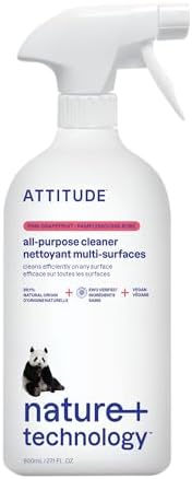 ATTITUDE All Purpose Cleaner Spray, EWG Verified, Pink Grapefruit, 27 fl oz by ATTITUDE