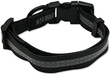 Nimble Reflective Waterproof Dog Collar Adjustable Odor Resistant Easy Clean Pet Collar for Small Medium Large Dogs Night Walking Outdoor Rainy Use (Small (9.45”-14.17”inches), Black) - Image 2